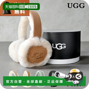 保暖蓬松饰有品牌标志是 20955 日本直邮UGG 女士羊皮毛耳罩