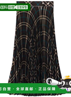 香港直邮BURBERRY 女士半身裙 8093010C1213 AW2024 黑色长裙