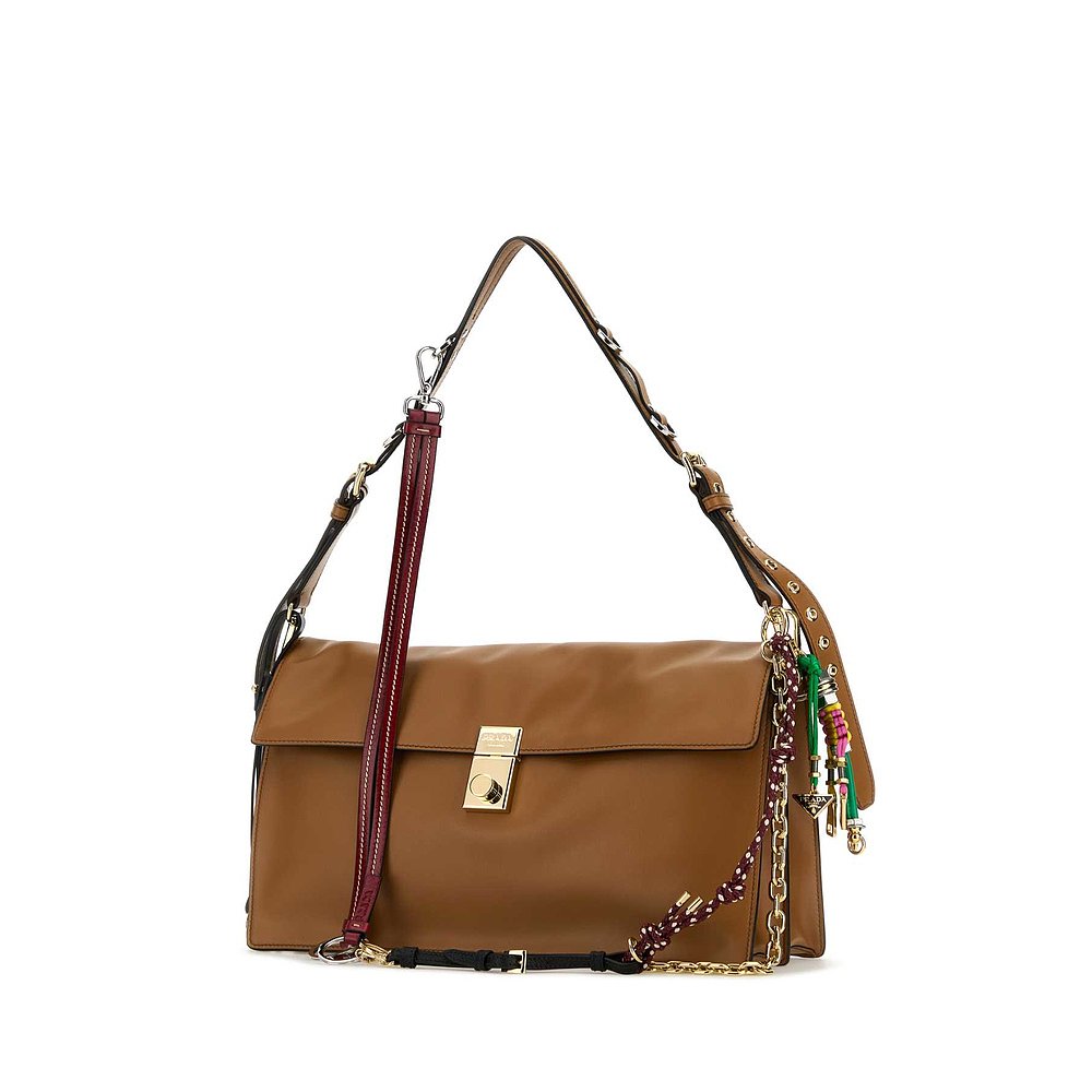 PRADA 女士手提包 1BD378VOO62C6AF02Z8 SS2025 驼色