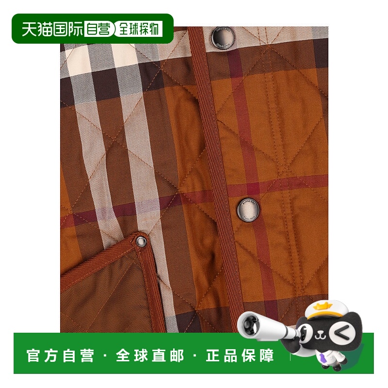 香港直邮BURBERRY 男士外套 80544541 AW2023 棕色 绗缝长袖棉服