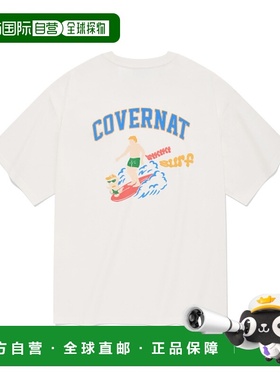 韩国直邮COVERNAT 公用T恤CO2402ST54WH SUFER COLLIE GRAPHIC T-