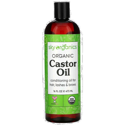 香港直邮Sky Organics护理油含蓖麻籽油滋润头发眉毛473ml正品