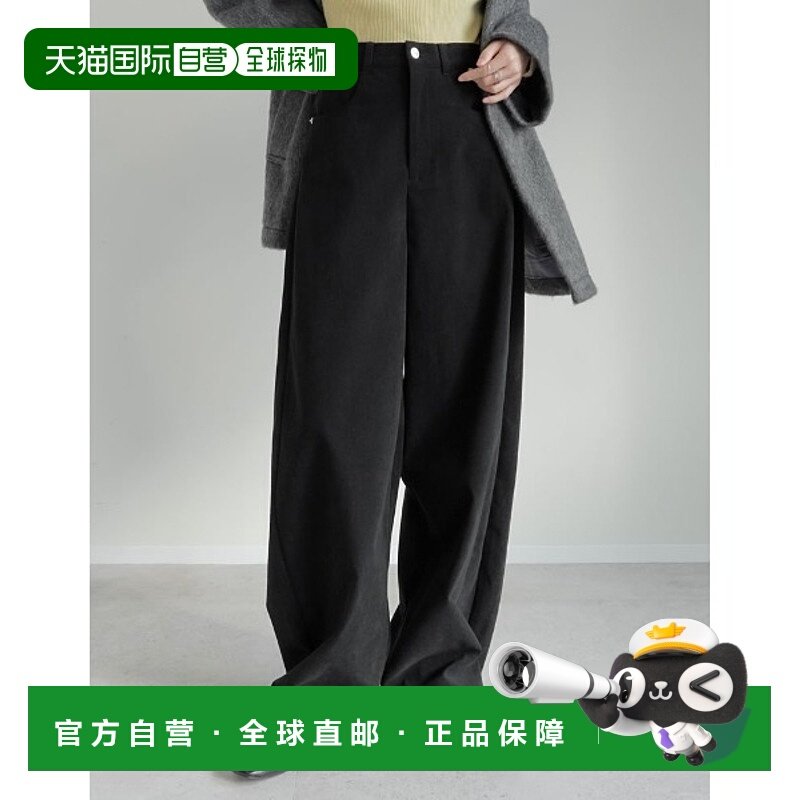 1h可退 日本直邮Re:EDIT 女装 高腰宽松 锥形灯芯绒长裤 140052