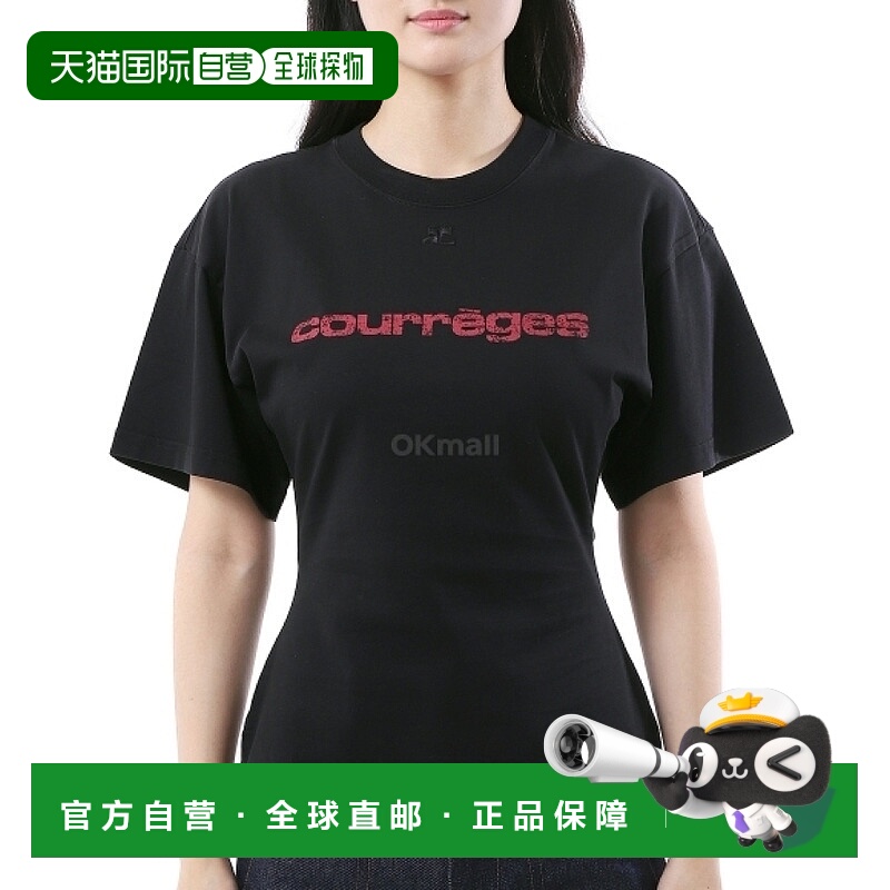 韩国直邮Courreges 修身印花 T 恤 (125JTS168JS0112 B087)