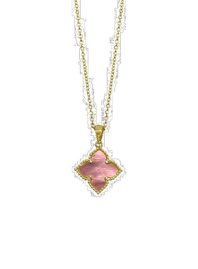 自营Adornia Flower Mother of Pearl 项链金粉色-粉色 美国奥莱