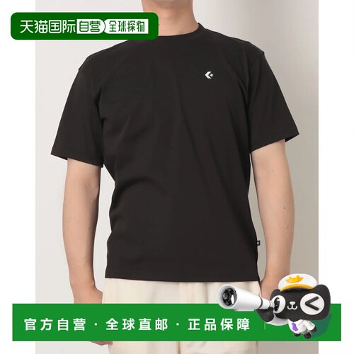 日本直邮CONVERSE 男士半袖T恤 AP EM WAPPEN TEE M 40300602 黑