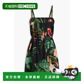 1h可退 串珠精饰印花亚麻混纺迷你连衣裙 女士 香港直邮FARM RIO