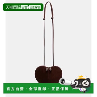 1h可退 香港直邮alaia 女士 Le Cœur 皮革绒面革肩包 brown棕色