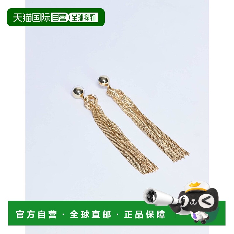 1h可退 香港直邮潮奢 Topshop 女士 Perl 流苏耳环(金色)