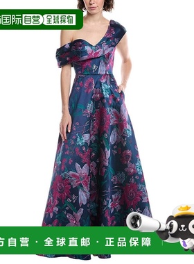 自营 Theia Angelica Midi连衣裙-蓝色 美国奥莱直发服饰长裙