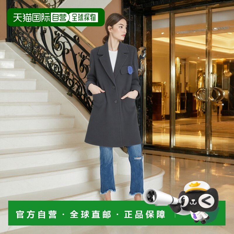 韩国直邮[ITMICHAA] 女款 扣环细节 饰章细节 大衣外衣(ITNCWHC61