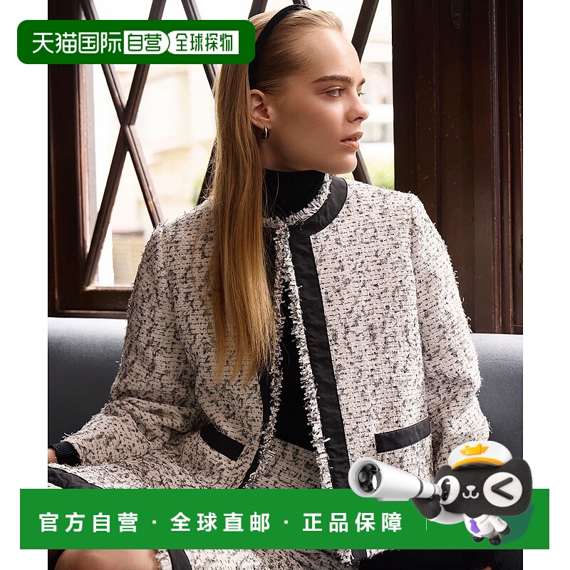 1h可退 日本直邮EFFE BEAMS 女装 经典廓形 花呢短外套 双口袋设