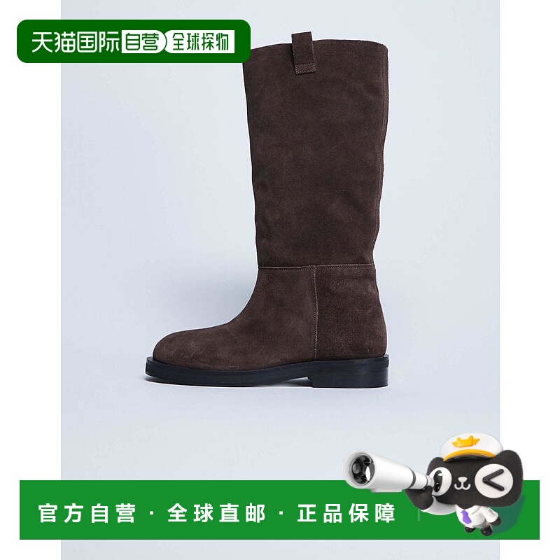 1h可退 香港直邮潮奢 Topshop 女士 Rory real 绒面革皮质巧克力