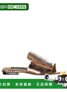 自营Sergio Rossi Calfskin Women's Sandals - rose gold 美国奥