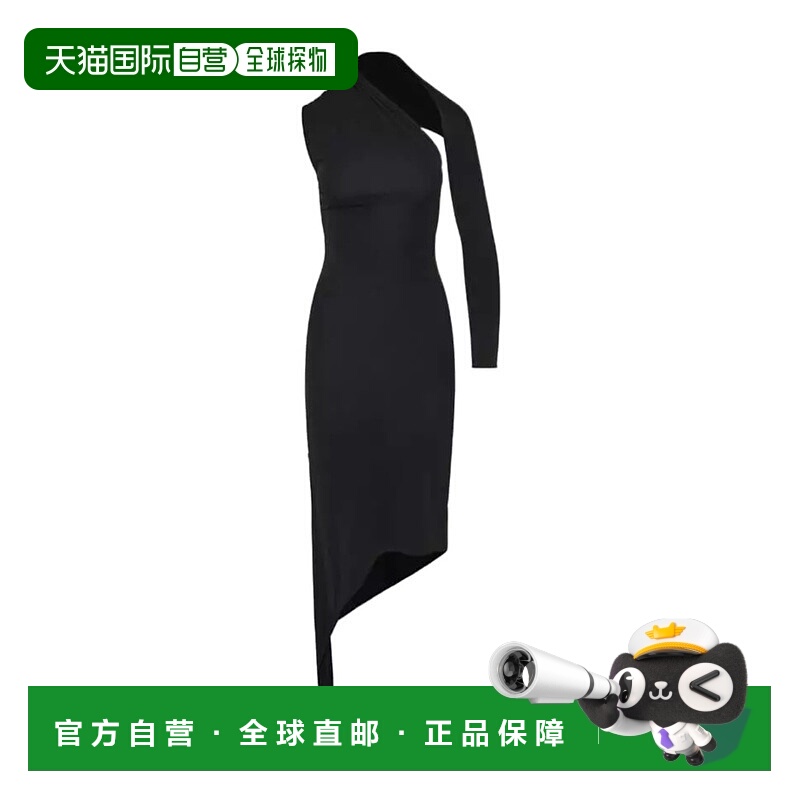 香港直邮Courreges 不对称斜纹绉纱连衣裙 424JR0523JS0145