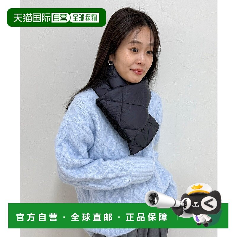 1h可退 日本直邮TAION 女士 双面穿羽绒风格围巾 800FP轻盈保暖 5