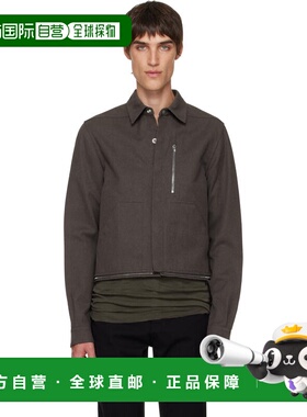 1h可退 香港直邮rick owens 瑞克 欧文斯 男士 棕色 Headon 衬衫