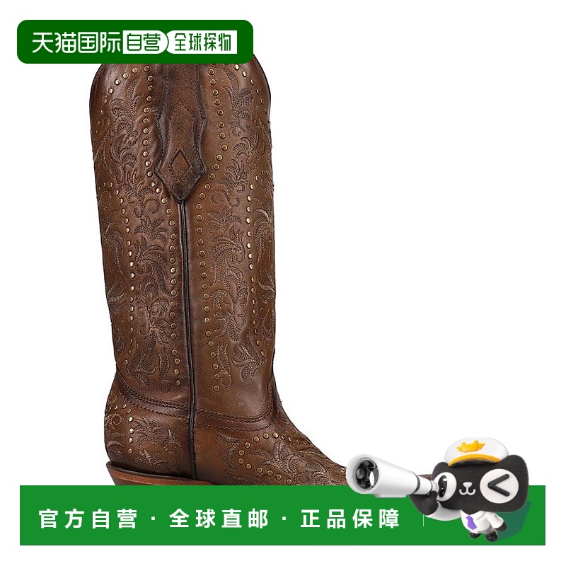 1h可退 【美国直邮】Corral 女鞋 Ld Maple 刺绣与铜色饰钉尖头牛