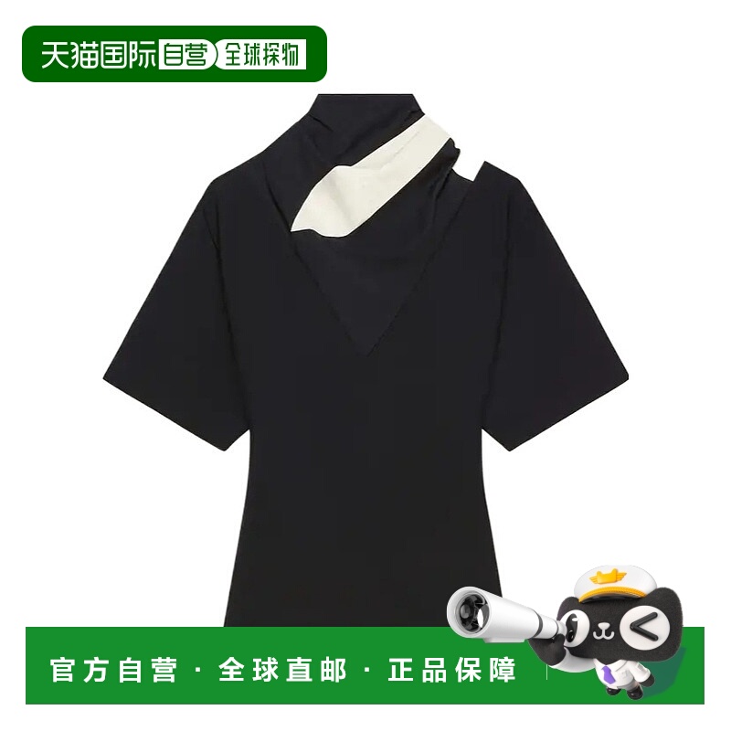 香港直邮Courreges 拼接围巾上衣 125CTO390PL0170
