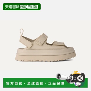 自营欧洲直邮UGG 女士浅灰白色凉鞋厚底