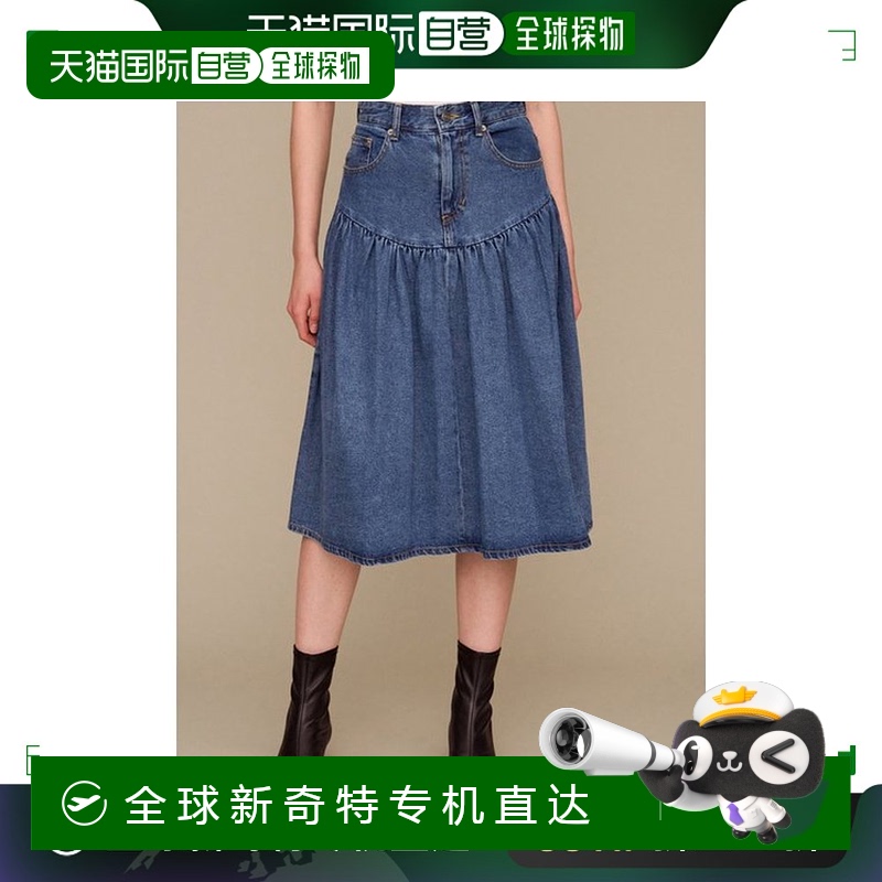 韩国直邮sjyp  半身裙牛仔时尚潮流穿搭 优雅气质舒适百搭高级感