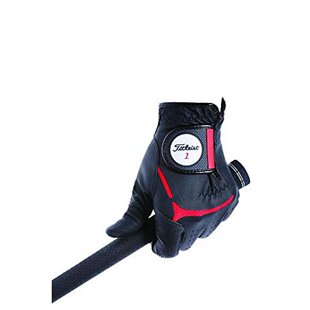 TITLEIST 高爾夫手套 TG39 黑色 21cm 24cm