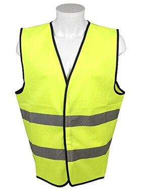 日本直邮Sk11藤原产业夜间室外作业安全警示荧光马甲高辨识性黄色