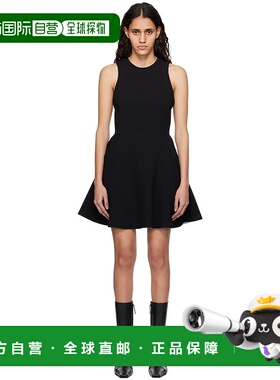 1h可退 香港直邮潮奢 Ami Paris 女士 黑色 Flared 连衣裙 FDR117