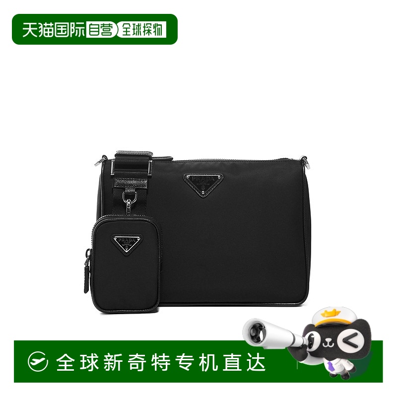 1h可退 香港直邮PRADA 男士斜挎包 2VH113XOP2DMHF0002 AW2025 黑