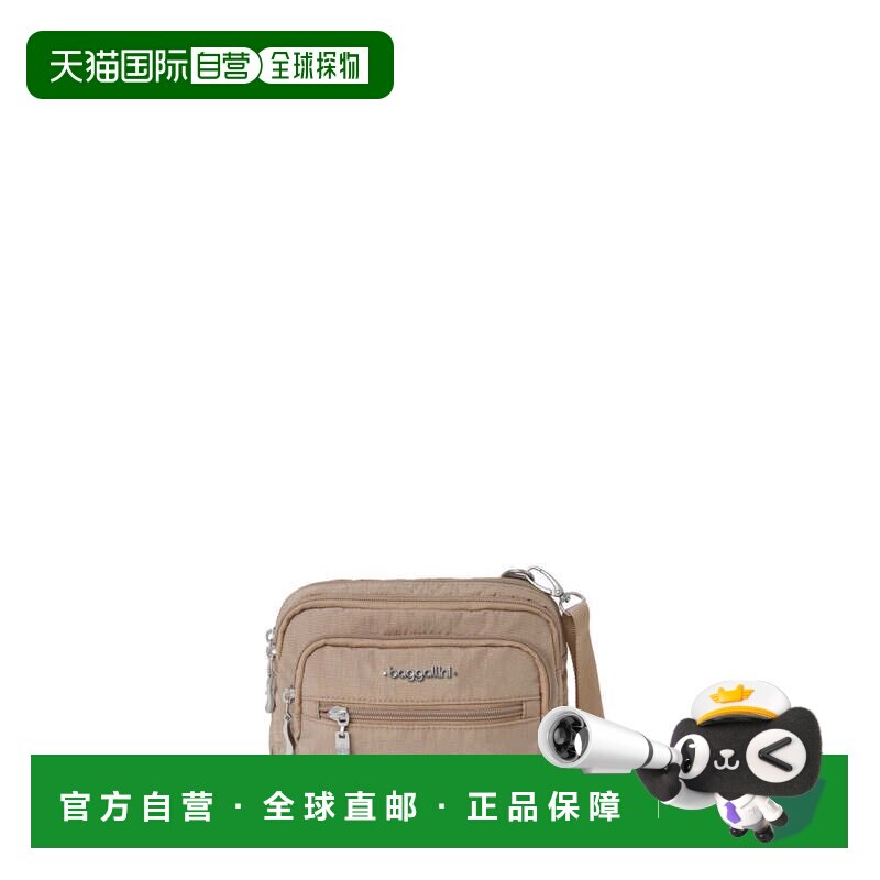 自营baggallini 女士三拉链 Bagg 小号斜挎包 - 海滩 美国奥莱直图片