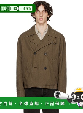 1h可退 香港直邮潮奢 Our Legacy 男士 灰褐色 Dispatch 双排扣夹