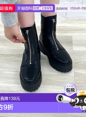 日本直邮Oriental Traffic 厚底前拉链靴子 31402 OR526BW002501