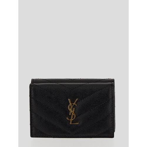 Saint Laurent 圣罗兰 女士 经典logo三折短款钱包 668274BOWA1
