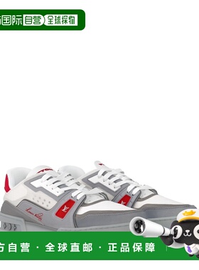 自营欧洲直邮LV路易威登 男士红色皮革复古篮球运动鞋