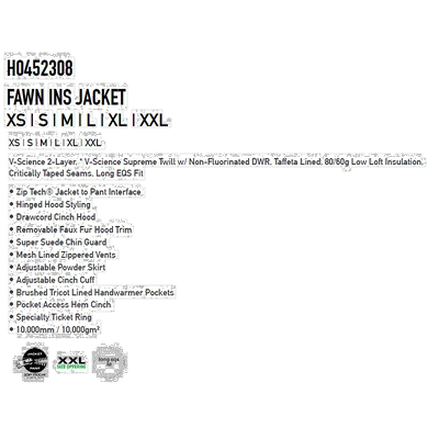 日本直邮VOLCOM福尔康姆 FAWN INS夹克女士防水外套滑雪服雪地服2