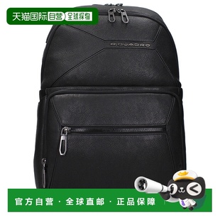 Leather black Men Backpacks 美国奥莱直发 自营Piquadro