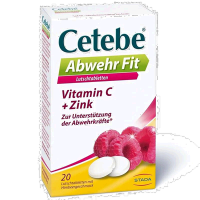 德国药房Cetebe维生素维生素C+锌含片20粒/盒青少年