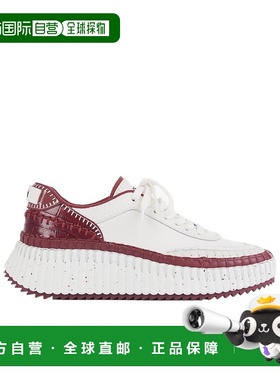 香港直邮CHLOÉ 女士运动鞋 C25U00RSA619 SS2025 白色 系带运动鞋