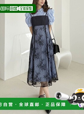 日本直邮MERCURYDUO 拼接对接强力短袖连衣裙 ME2340EW025166