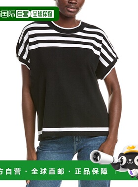 自营st. johnSt.John Breton条纹针织上衣-黑色 美国奥莱直发