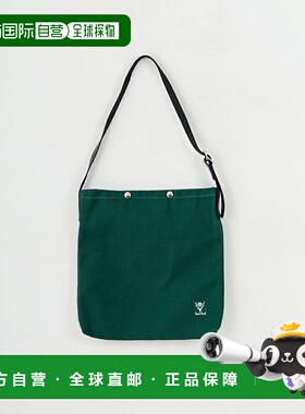 1h可退 日本直邮South2West8 男装 18oz帆布单肩包 黑色皮革细节