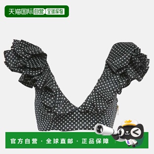 自营Zimmermann Black Polka Dots Linen Painted Heart Cascade