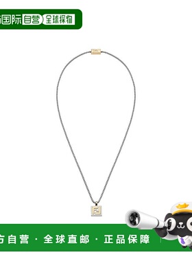 自营1h可退 欧洲直邮FENDI芬迪男士登山扣闭合细链项链 22秋冬新