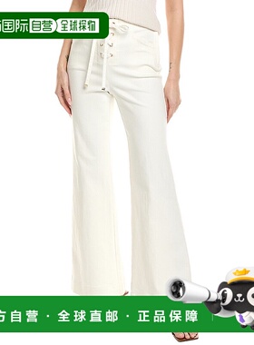 自营Toccin Birkin牛仔系带喇叭裤-白色 新款美国奥莱 直发牛仔裤