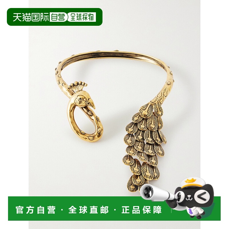 香港直邮Chloe 蔻依 女士 孔雀镀金短项链 CH26SJN16CB7