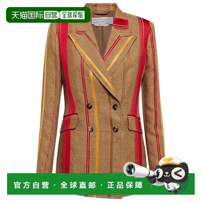 香港直邮Gabriela Hearst 女士 Angela 亚麻棉质西装外套 001321