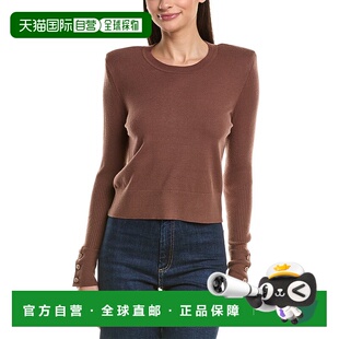 自营L'AGENCE Shoulder Pad Sweater - BROWN 毛衣美国直发奥莱
