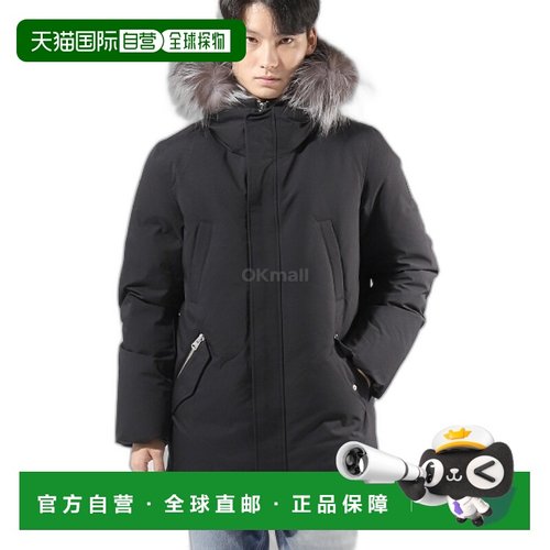 韩国直邮Mackage羽绒服男女同款黑色毛绒连帽保暖舒适时尚柔软