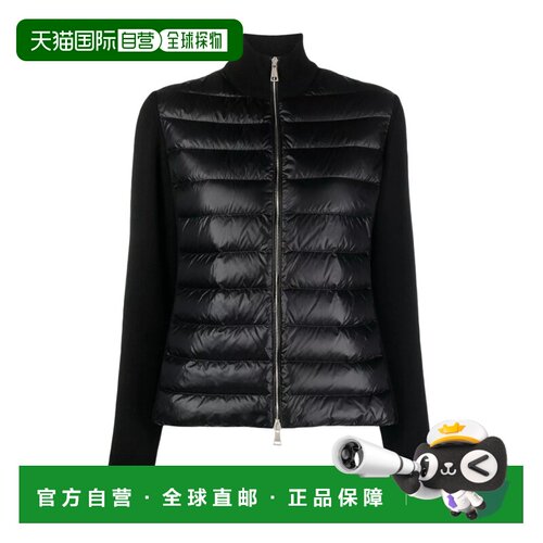 1h可退 香港直邮奢淘 Moncler 羊毛袖羽绒服 女 L10939B00031M113
