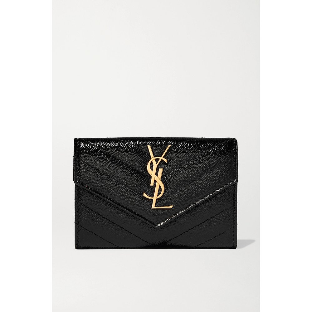 saintlaurent圣罗兰女士绗缝纹理皮革钱包